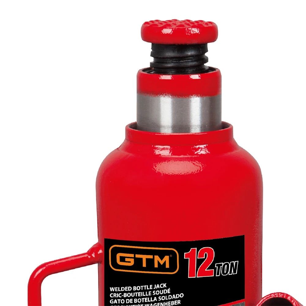 Домкрат гідравлічний 12т GTM TH91204 пляшковий одноштоковий (32917)