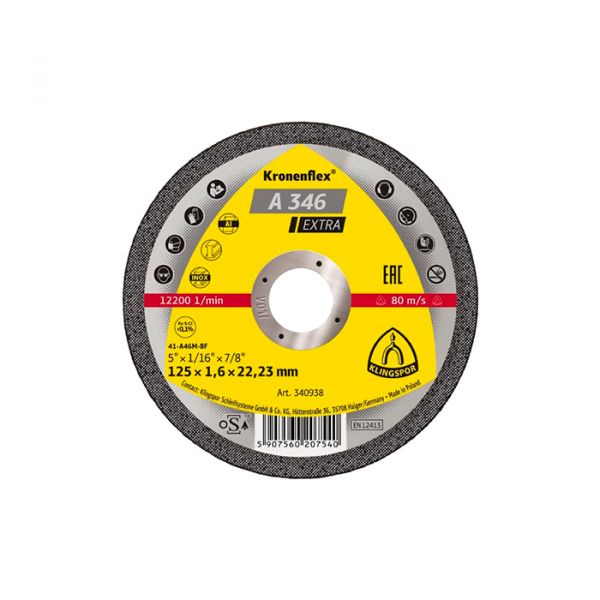 Отрезной круг Kronenflex Klingspor EXTRA A346EX 115X1,6X22,23 (340936)