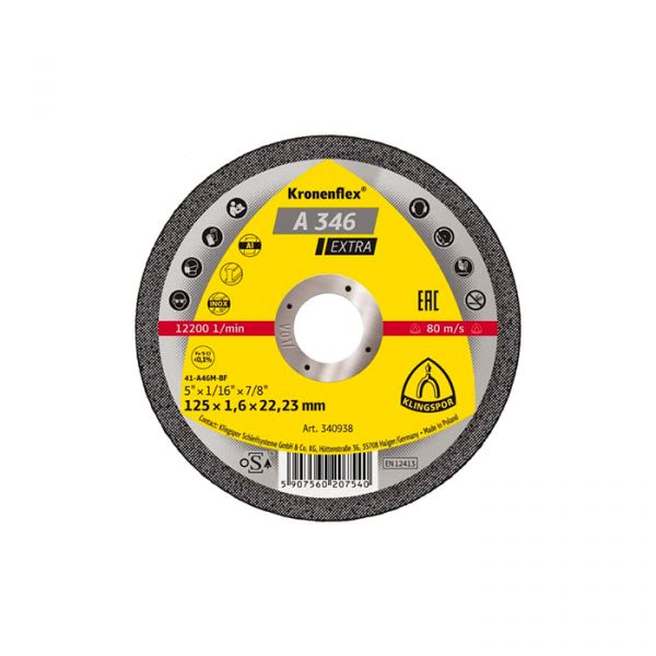 Отрезной круг Kronenflex Klingspor EXTRA A346EX 230X1,9X22,23 (340952)