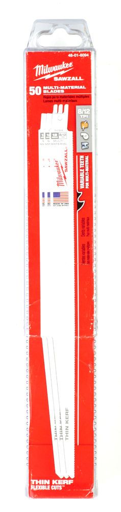 Полотно для шабельних пил GP THIN KERF MILWAUKEE, 300х3,1/2,1мм, (50шт), (универсальні) (48016094)