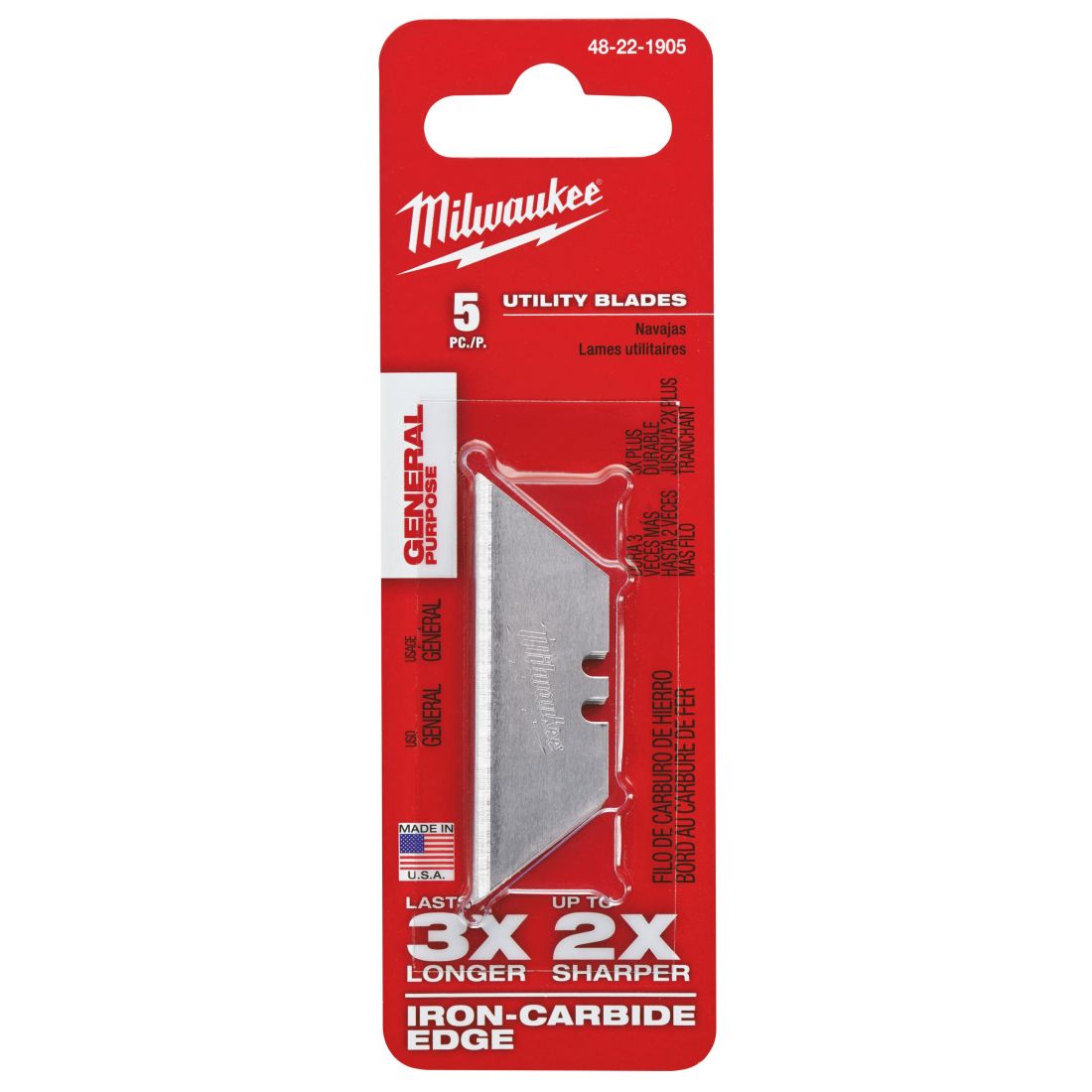 Леза змінні трапецієподібні універсальні MILWAUKEE, (5шт) (48221905)