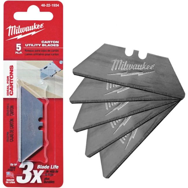 Леза змінні трапецієподібні MILWAUKEE, закругленні (5шт) (48221934)