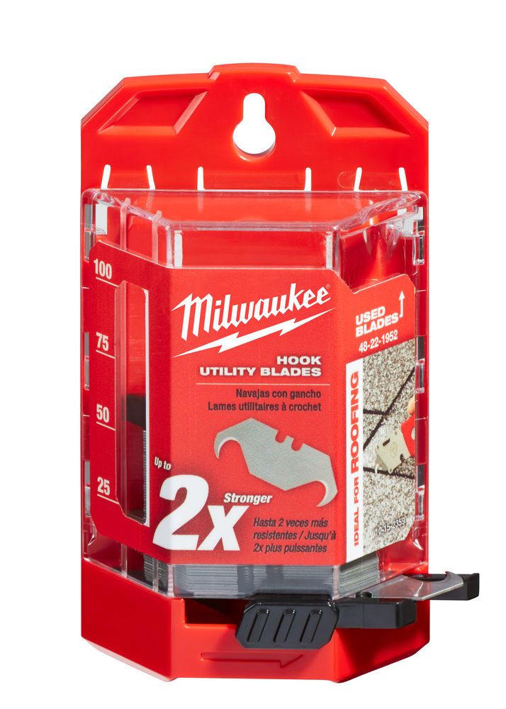 Леза змінні трапецієподібні MILWAUKEE, з гаками (50шт) пластиковий футляр (48221952)