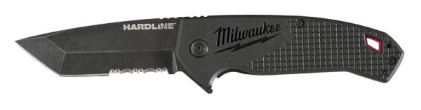 Ніж складний HARDLINE Serrated MILWAUKEE з серейторним лезом 75мм (48221998)