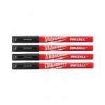 Набір маркерів INKZALL Fine Tip MILWAUKEE, супертонких чорних, (4шт) (48223164)