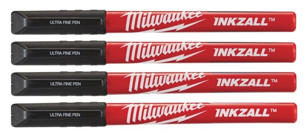 Набір маркерів INKZALL Fine Tip MILWAUKEE, супертонких чорних, (4шт) (48223164)