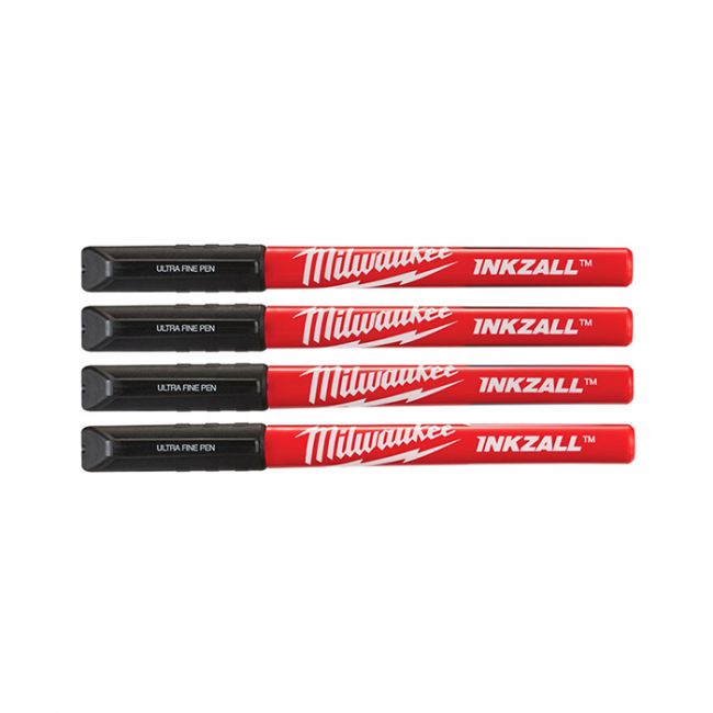Набір маркерів INKZALL Fine Tip MILWAUKEE, супертонких чорних, (4шт) (48223164)