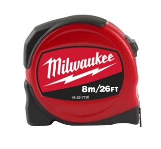 Рулетка SLIMLINE MILWAUKEE, 8м/26фт (25мм) (48227726)