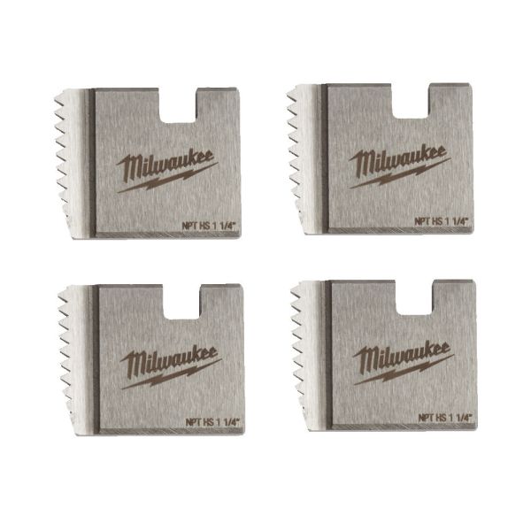 Плашки для нарізання різблення MILWAUKEE, FPTD 1-1/4" NPT HS (4шт) (для M18 FPT) (48361110)