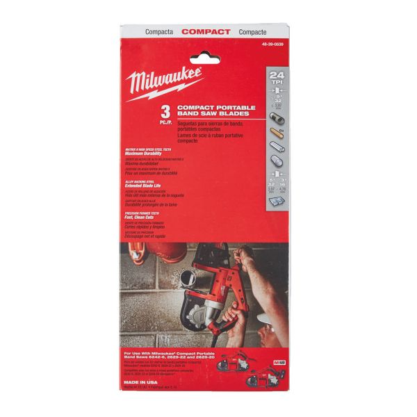 Полотно для стрічкових пил MILWAUKEE, 898,52х1,0мм, (?4мм товщина стінки), (3шт) (48390539)