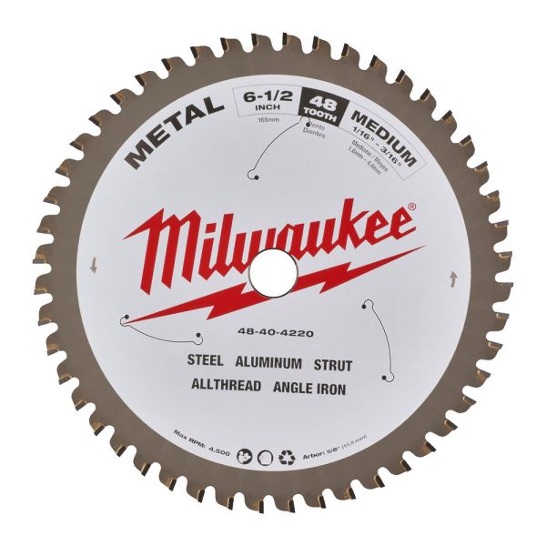 Диск пиляльний по металу MILWAUKEE, діаметр 165х15,87х1,8мм, 50 зуб. (48404220)