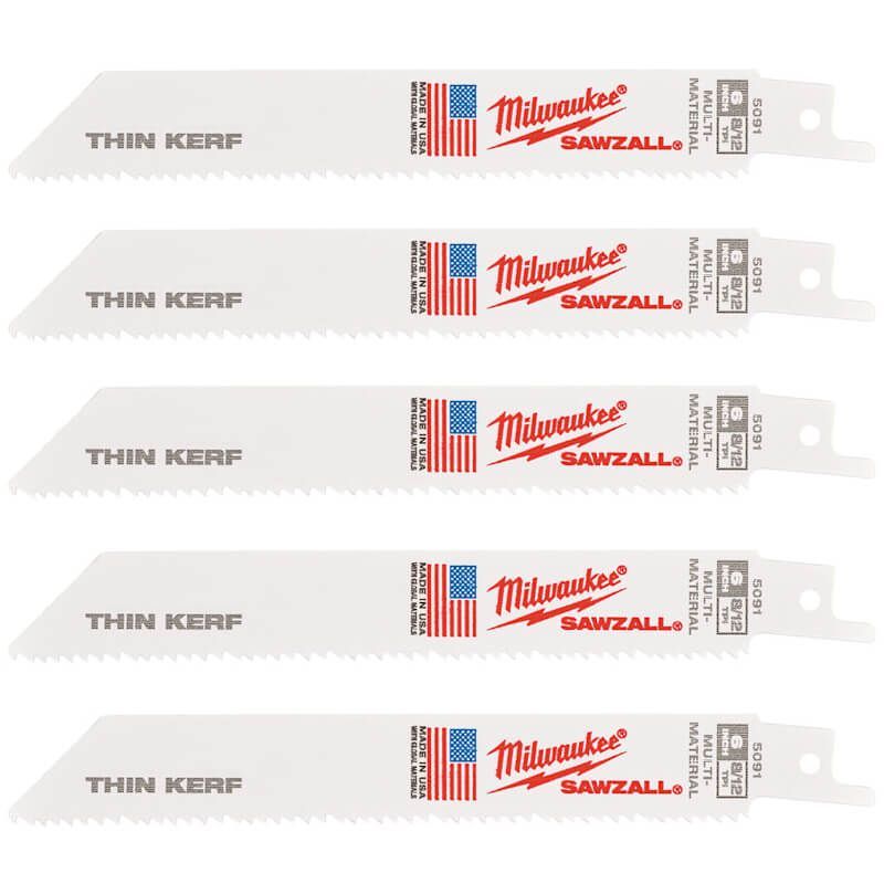 Полотно для шабельних пил THIN KERF MILWAUKEE, 150х3,1/2,1мм, (5шт), (універсальні) (48475091)