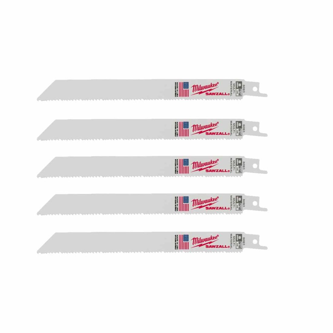 Полотно для шабельних пил THIN KERF MILWAUKEE, 200х3,1/2,1мм, (5шт), (універсальні) (48475093)