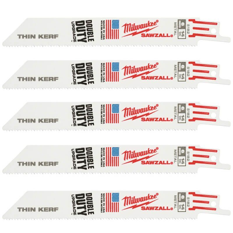 Полотно для шабельних пил THIN KERF MILWAUKEE, 150х1,8мм, (5шт), (метал) (48475182)