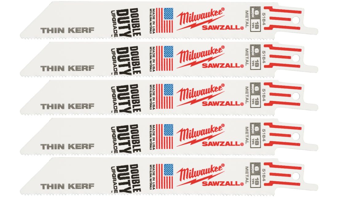 Полотно для шабельних пил THIN KERF MILWAUKEE, 150х1,4мм, (5шт), (метал) (48475184)