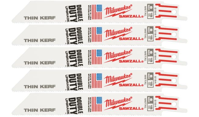 Полотно для шабельних пил THIN KERF MILWAUKEE, 150х1,4мм, (5шт), (метал) (48475184)