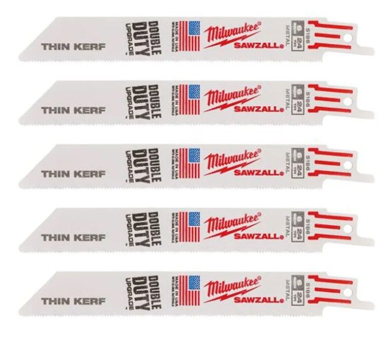 Полотно для шабельних пил THIN KERF MILWAUKEE, 150х1,0мм, (5шт), (метал) (48475186)