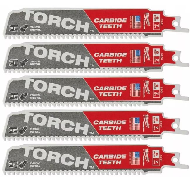 Полотно для шабельних пил TORCH CARBIDE MILWAUKEE, 150х3,1мм, (5шт), (метал) (48475501)