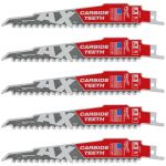 Полотно для шабельних пил AX CARBIDE MILWAUKEE, 150х5мм, (5шт), (деревина з цвяхами) (48475521)
