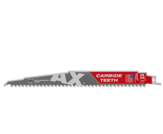 Полотно для шабельних пил AX CARBIDE MILWAUKEE, 230х5мм, (5шт), (деревина з цвяхами) (48475526)
