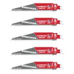 Полотно для шабельних пил WRECKER CARBIDE MILWAUKEE, 150х4,2мм, (5шт), (мультіматеріал) (48475541)