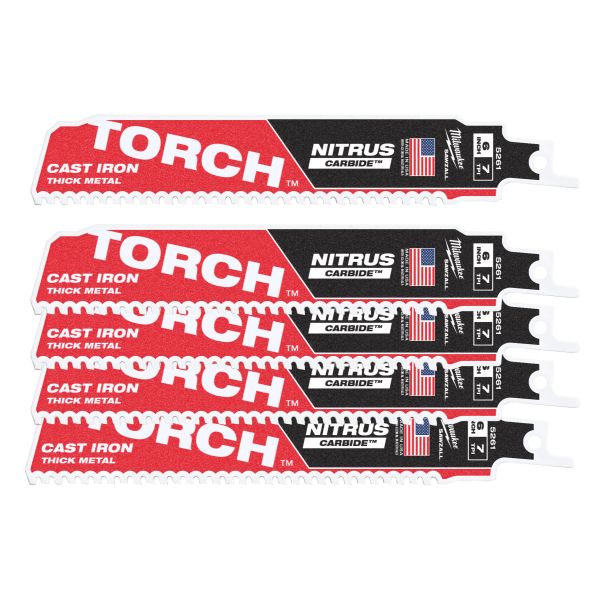 Полотно для шабельних пил TORCH CARBIDE NITRUS MILWAUKEE, 150х3,1мм, (5шт), (метал) (48475561)
