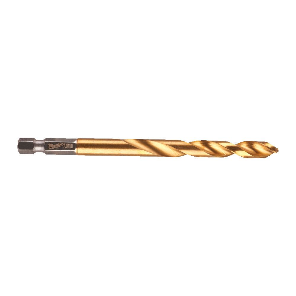 Свердло по металу RedHEX SHOCKWAVE™ HSS-TiN MILWAUKEE, діаметр 7,5х110х67мм (48894718)