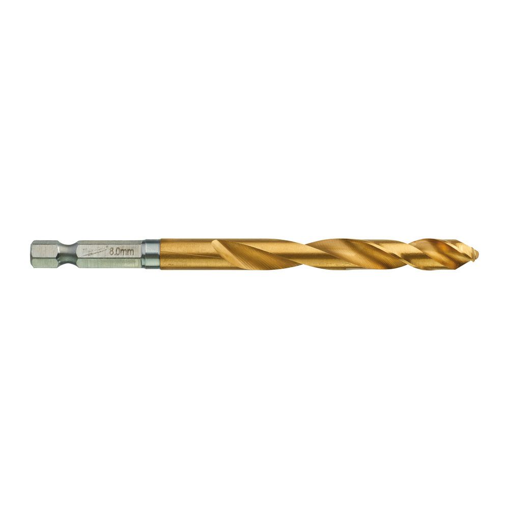 Свердло по металу RedHEX SHOCKWAVE™ HSS-TiN MILWAUKEE, діаметр 8,0х111х70мм (48894719)