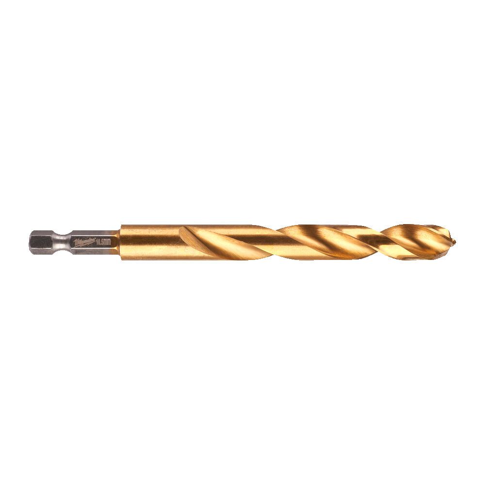 Свердло по металу RedHEX SHOCKWAVE HSS-TiN MILWAUKEE, діаметр 10,5х122х78мм (48894724)
