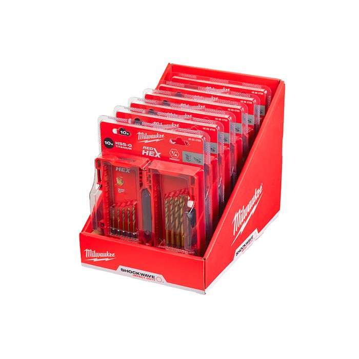 Набор сверл по металлу Milwaukee RedHEX HSS-G TiN, 19 шт. (48894760)