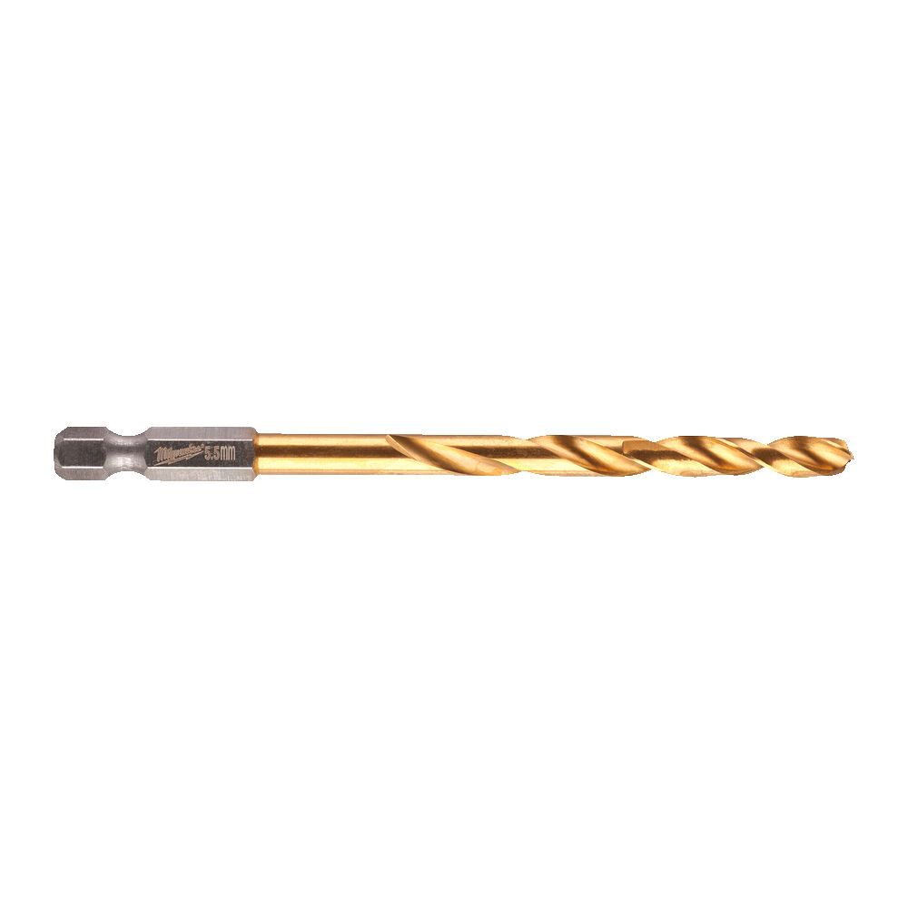 Свердло по металу RedHEX SHOCKWAVE HSS-TiN MILWAUKEE, діаметр 5,5х104х60мм (48894764)