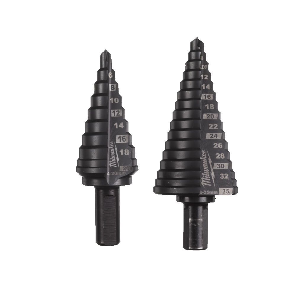 Набір свердл ступінчастих Step Drill COBALT ALCRN MILWAUKEE (?4–20мм и ?6–35мм) (2шт), пластикова коробка (48899398)