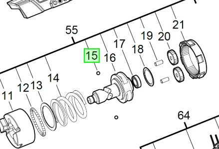 Кулька муфти ударної для редуктора M18ONEFHIWF1 MILWAUKEE (4931440453)
