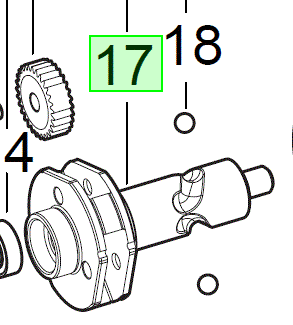 Вал розподільчий для M18FMTIW2F12 MILWAUKEE (4931473579)