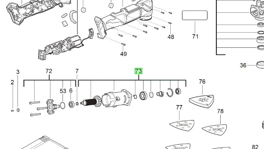 Двигун в комплекті для M18FMT MILWAUKEE (4931473925)