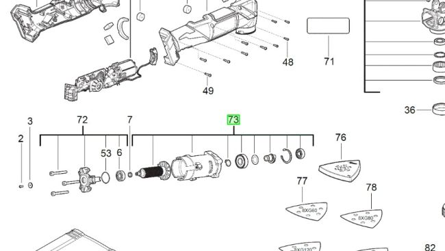 Двигун в комплекті для M18FMT MILWAUKEE (4931473925)