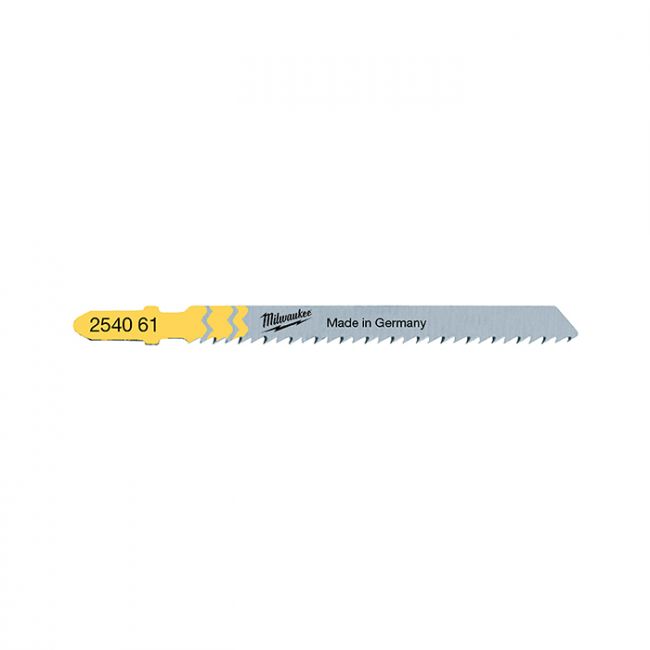 Полотна для лобзиків T101B MILWAUKEE, 75х2,5мм, (5шт), (деревина, чистий різ) (4932254061)