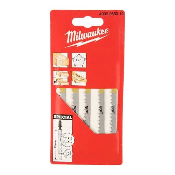 Полотно для лобзика Milwaukee L=75 по дереву 5 шт (4932265312)