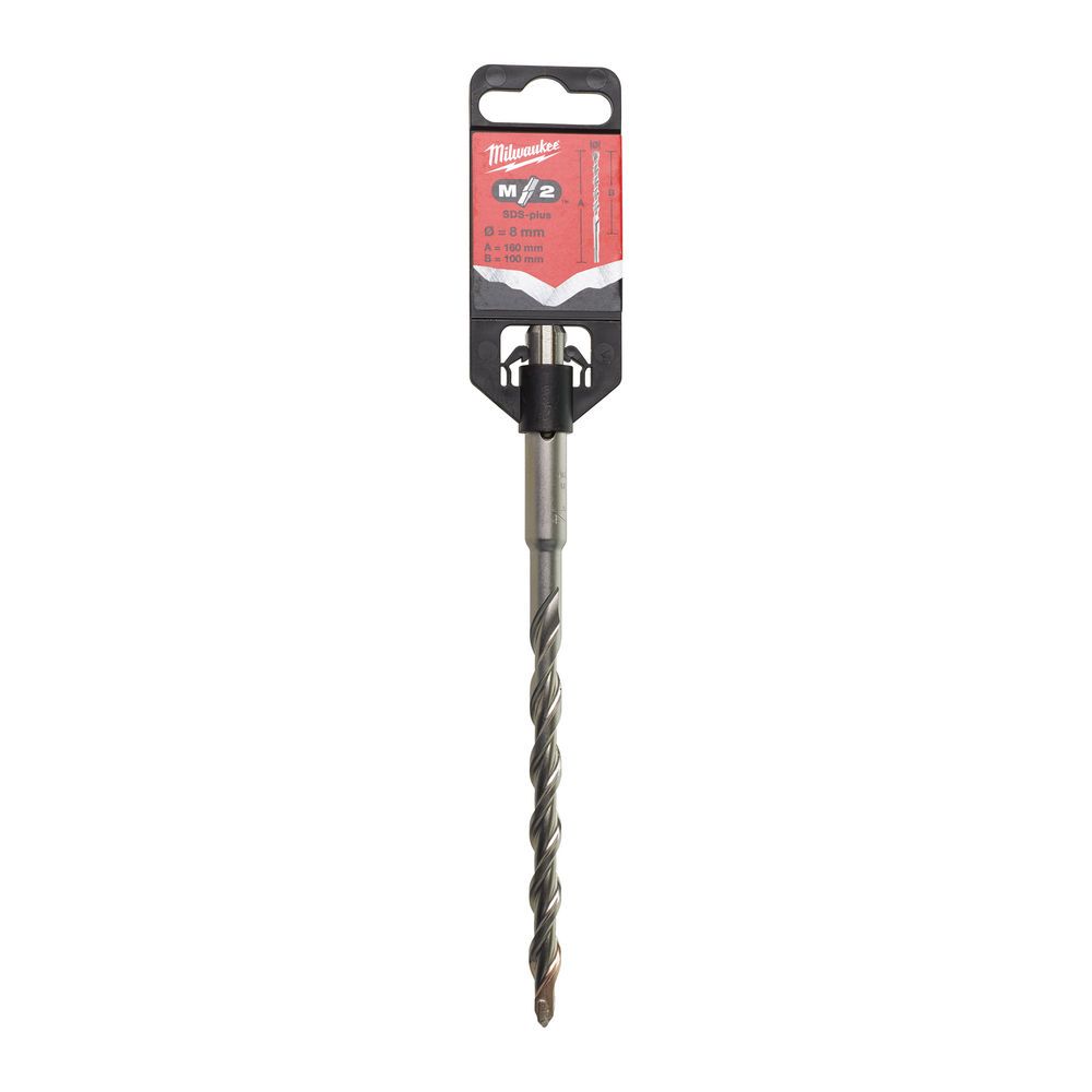 Бур Milwaukee SDS plus MS2, 2 реж. кромки, 8x160 мм, 1 шт. (4932307071)