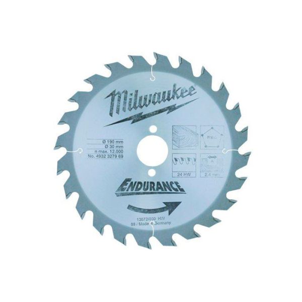 Диск для циркулярных пил по дереву Milwaukee WCSB 190 x 30 x 24 (1шт) (4932327969)