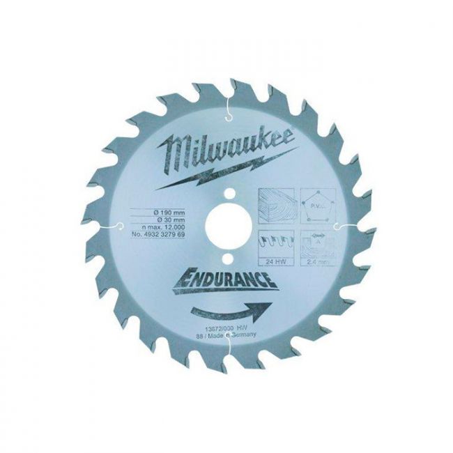 Диск для циркулярных пил по дереву Milwaukee WCSB 190 x 30 x 24 (1шт) (4932327969)