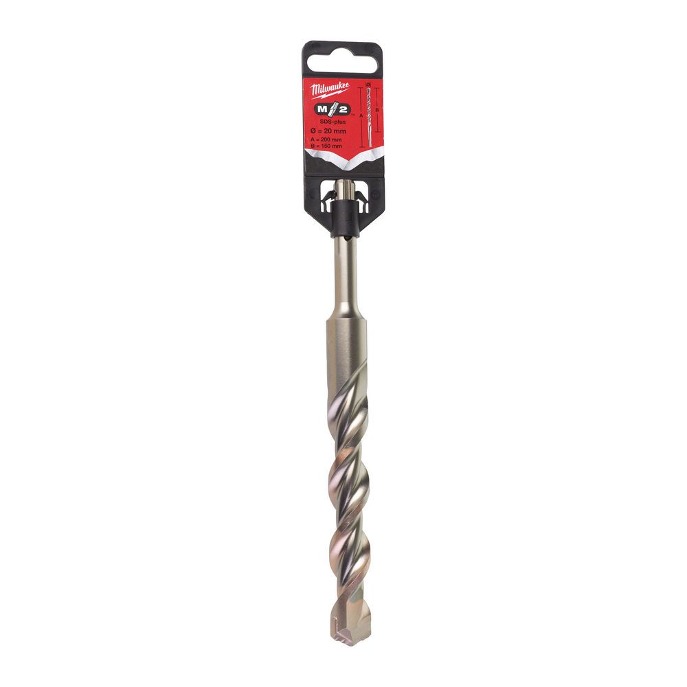 Бур SDS-PLUS M2 MILWAUKEE, діаметр 20,0х200х150мм (4932344305)