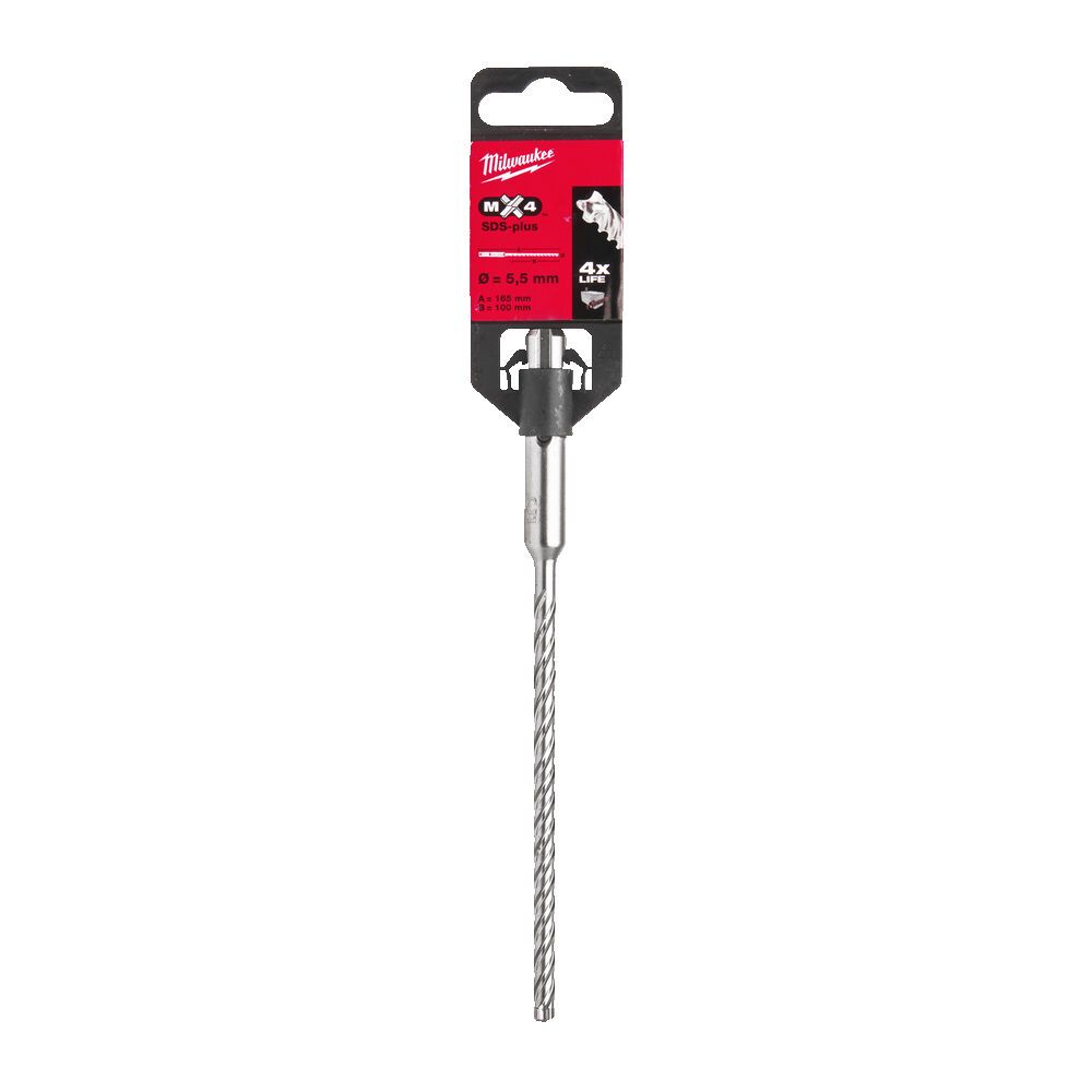 Бур SDS-PLUS MX4 MILWAUKEE, діаметр 5,5х165х100мм (4932352010)