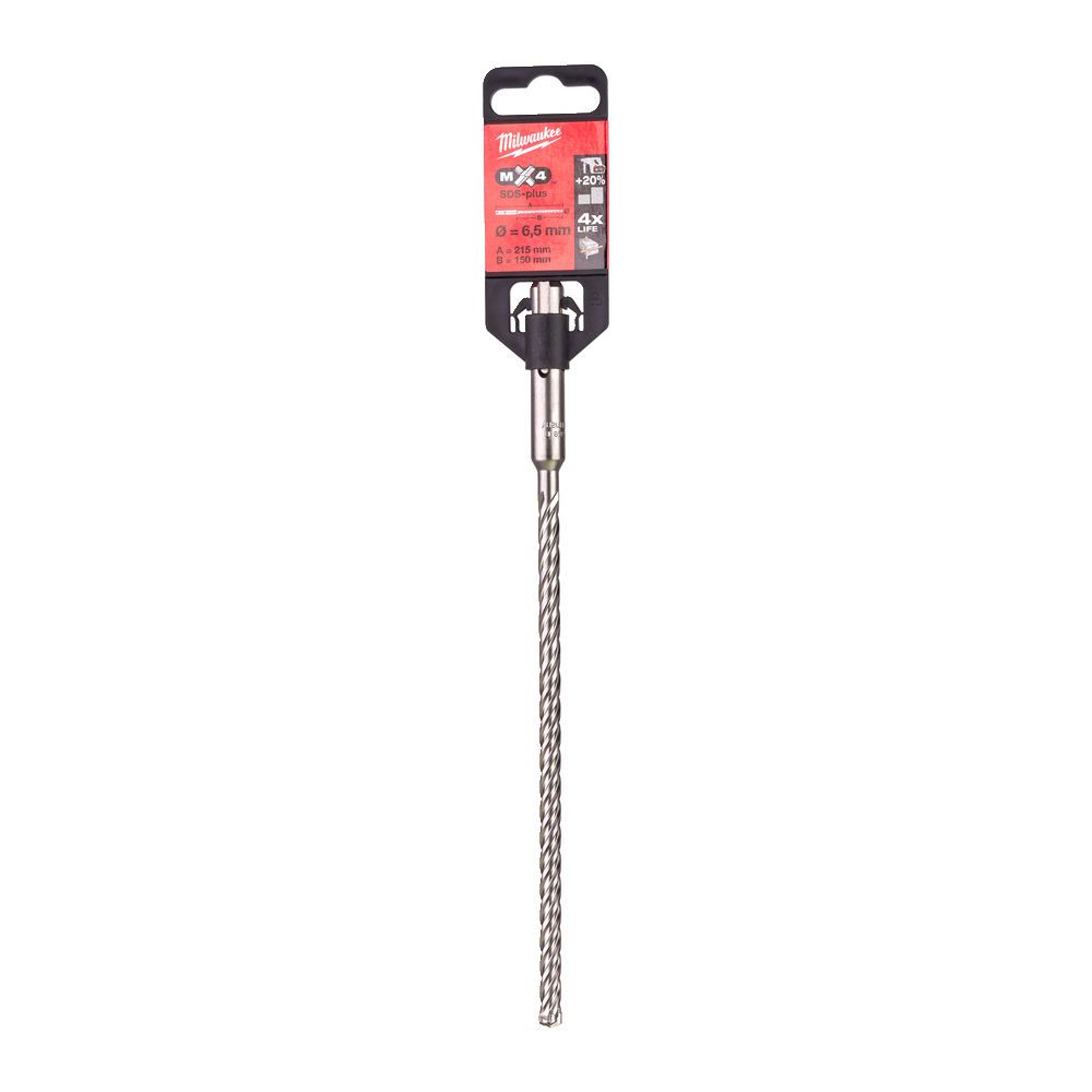 Бур SDS-PLUS MX4 MILWAUKEE, діаметр 6,5х215х150мм (4932352016)