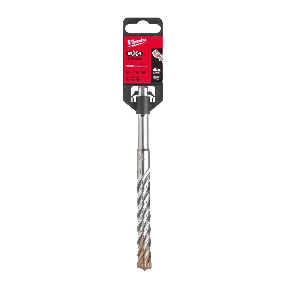 Бур Milwaukee SDS Plus MX4 14Х160Х100 мм, 1 шт. (4932352036)