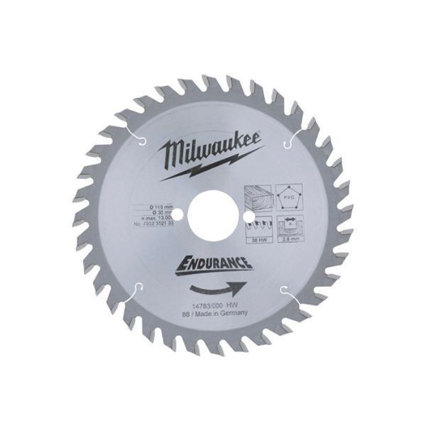 Диск для циркулярных пил по дереву Milwaukee WCSB 165 x 20 x 52 (1шт) (4932352132)