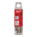 Свердло по металу HSS-G MILWAUKEE, DIN 1412 C, діаметр 4,8х62х18мм, двостороннє, (10шт), пластикова коробка (4932352231)
