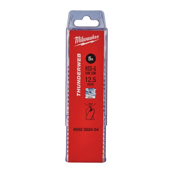 Сверло по металлу Milwaukee THUNDERWEB HSS-G DIN338, 12.5 мм (4932352404)