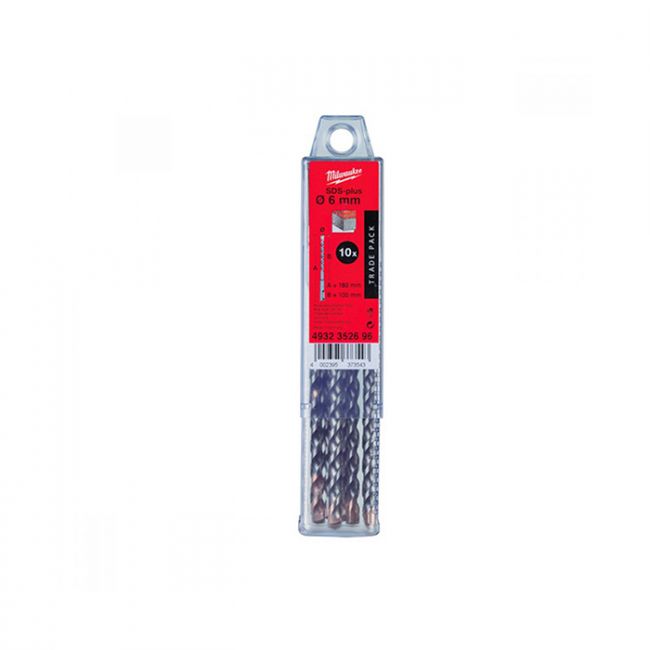 Бур Milwaukee SDS-PLUS Trade 6x160 мм, 10 шт (4932352696)