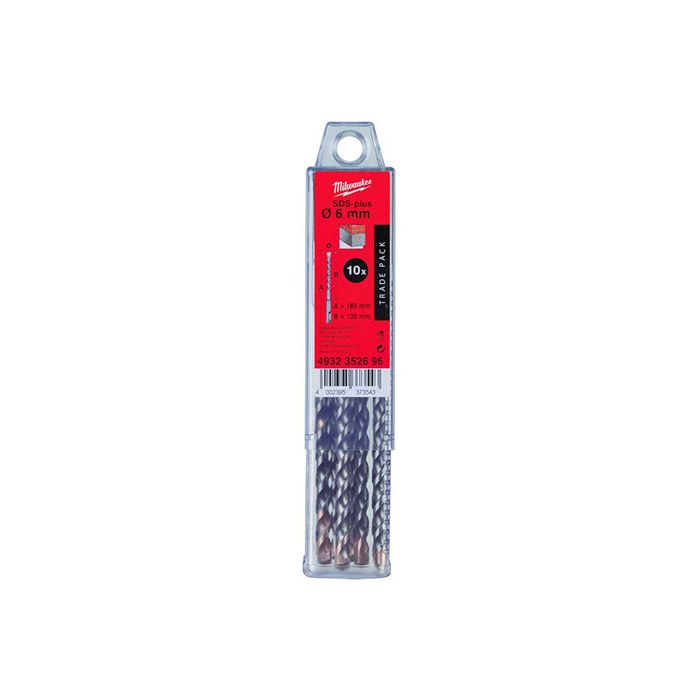 Бур Milwaukee SDS-PLUS Trade 8x210 мм, 10 шт (4932352699)